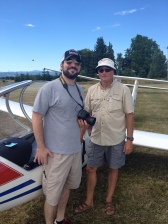 selfie photo of paul ottaviano and glider pilot
