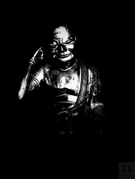 photograph of buddha disciple statue hoonji temple